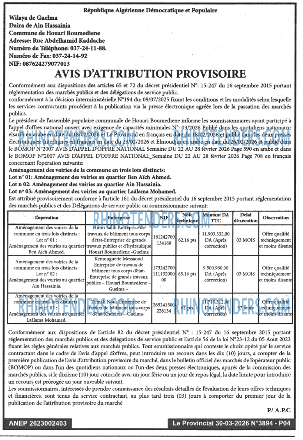 LE PROVINCIAL