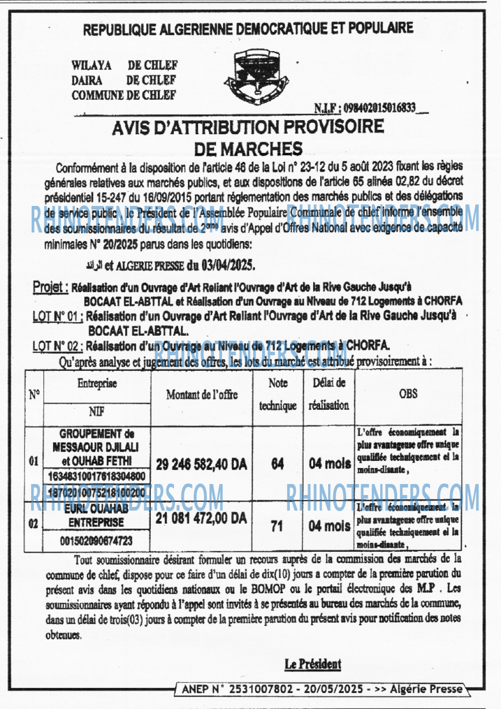 ALGERIE PRESSE