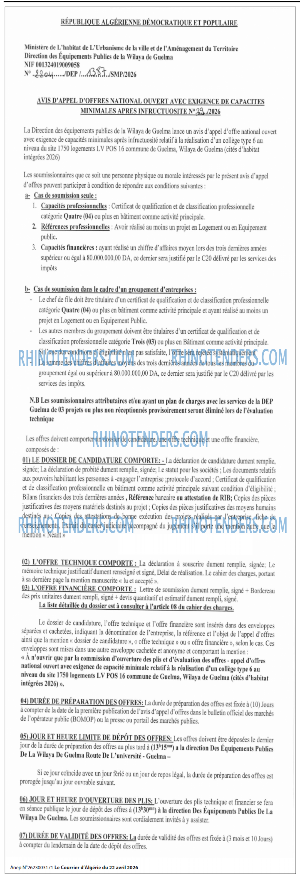 Le Courrier d'Algerie