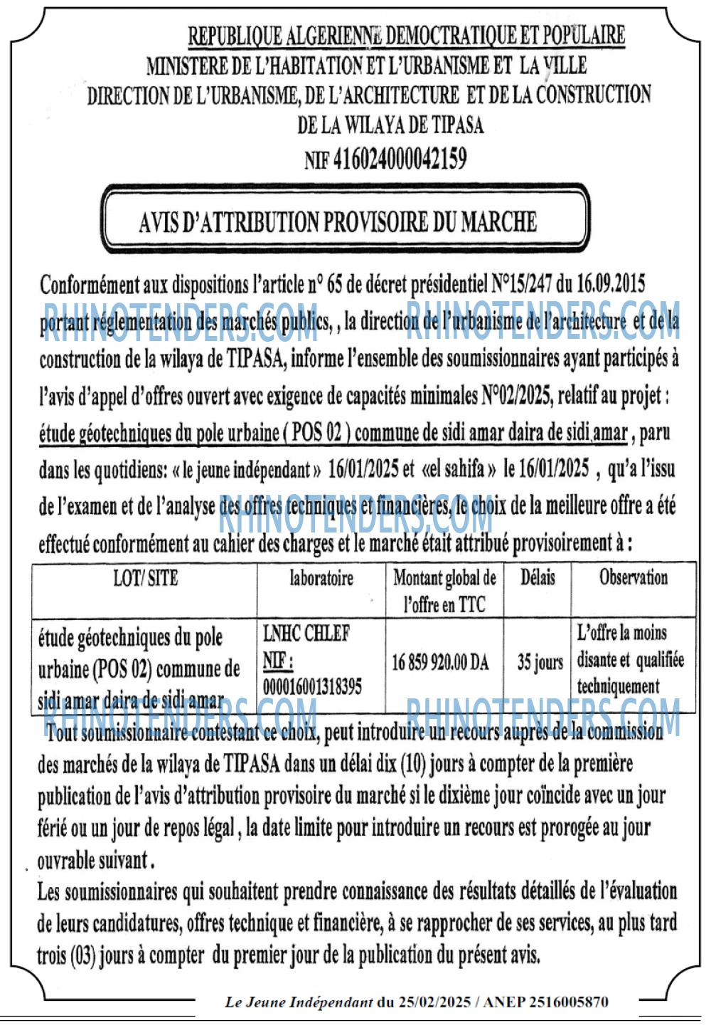 Le jeune indépendant