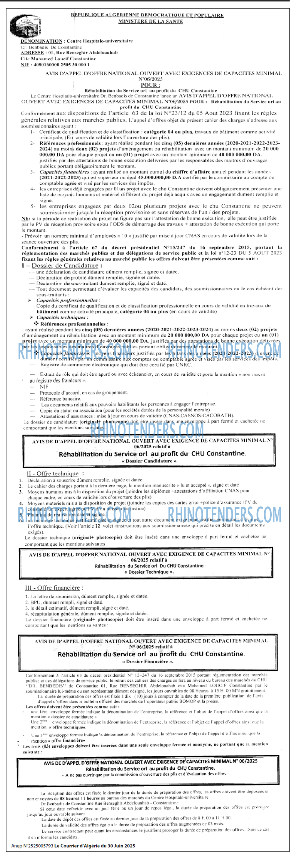 Le Courrier d'Algerie