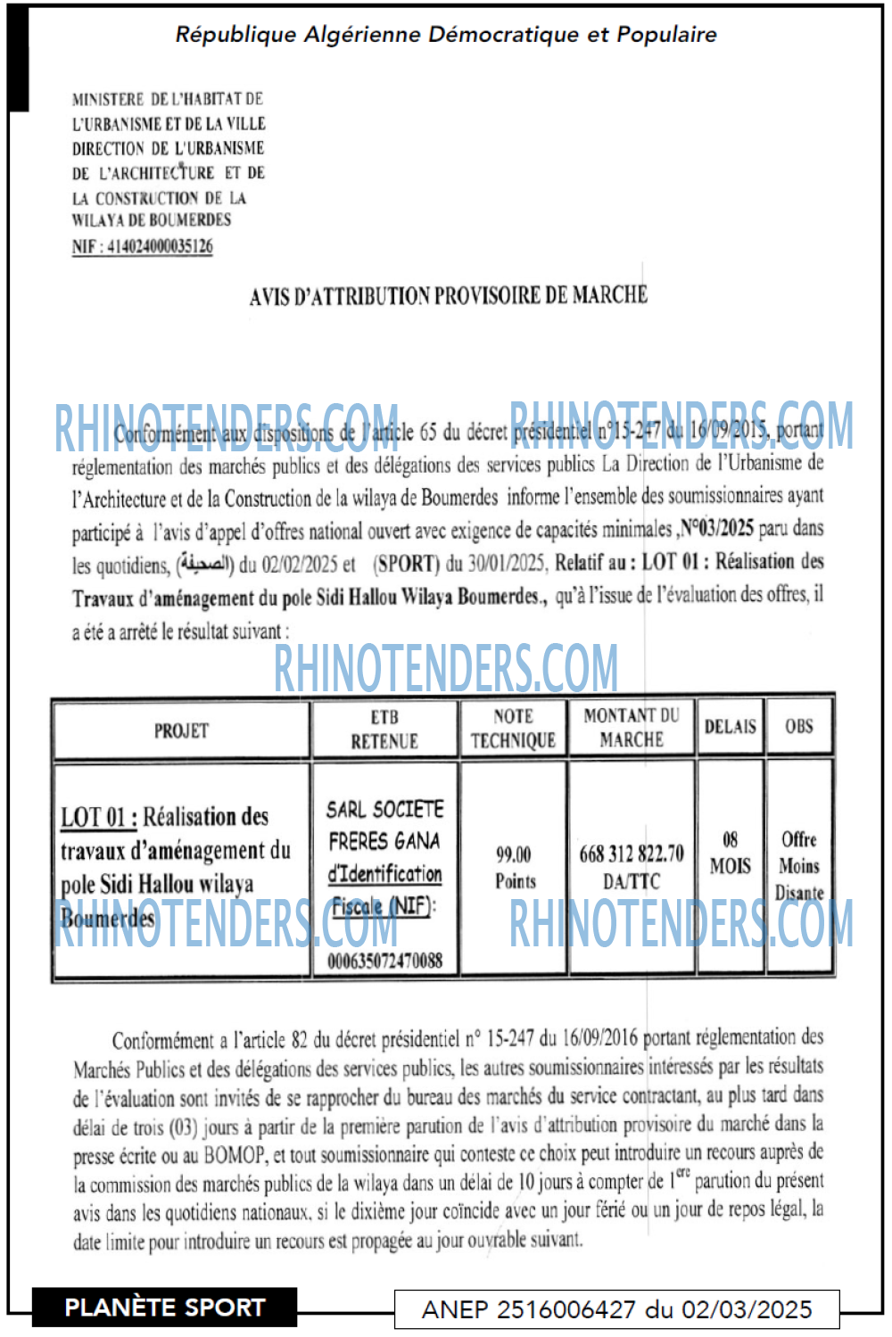 PLANETE SPORT