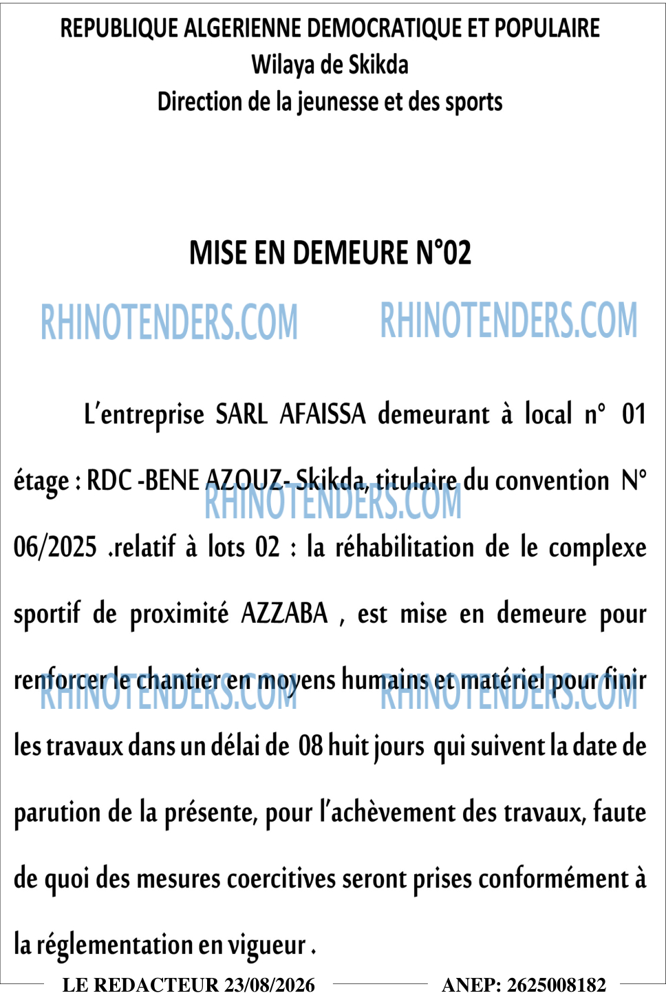 LE REDACTEUR