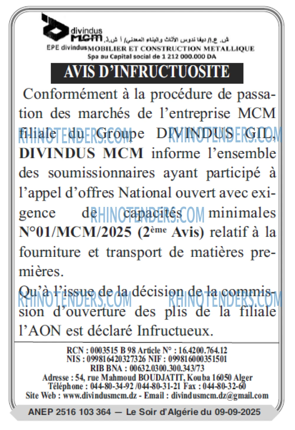 LE SOIR D'ALGERIE