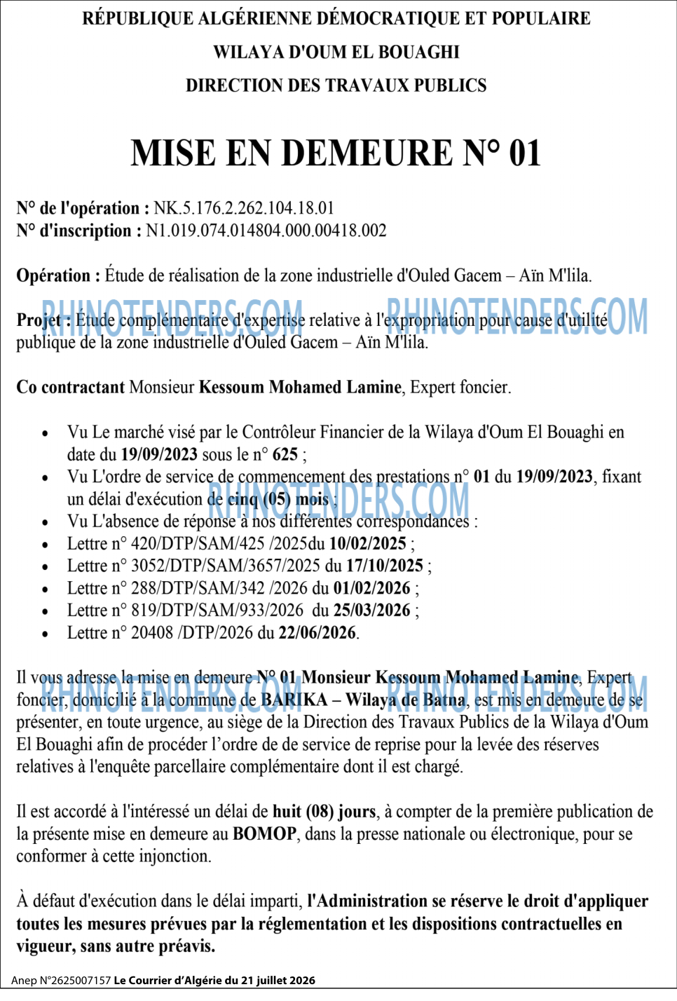 Le Courrier d'Algerie