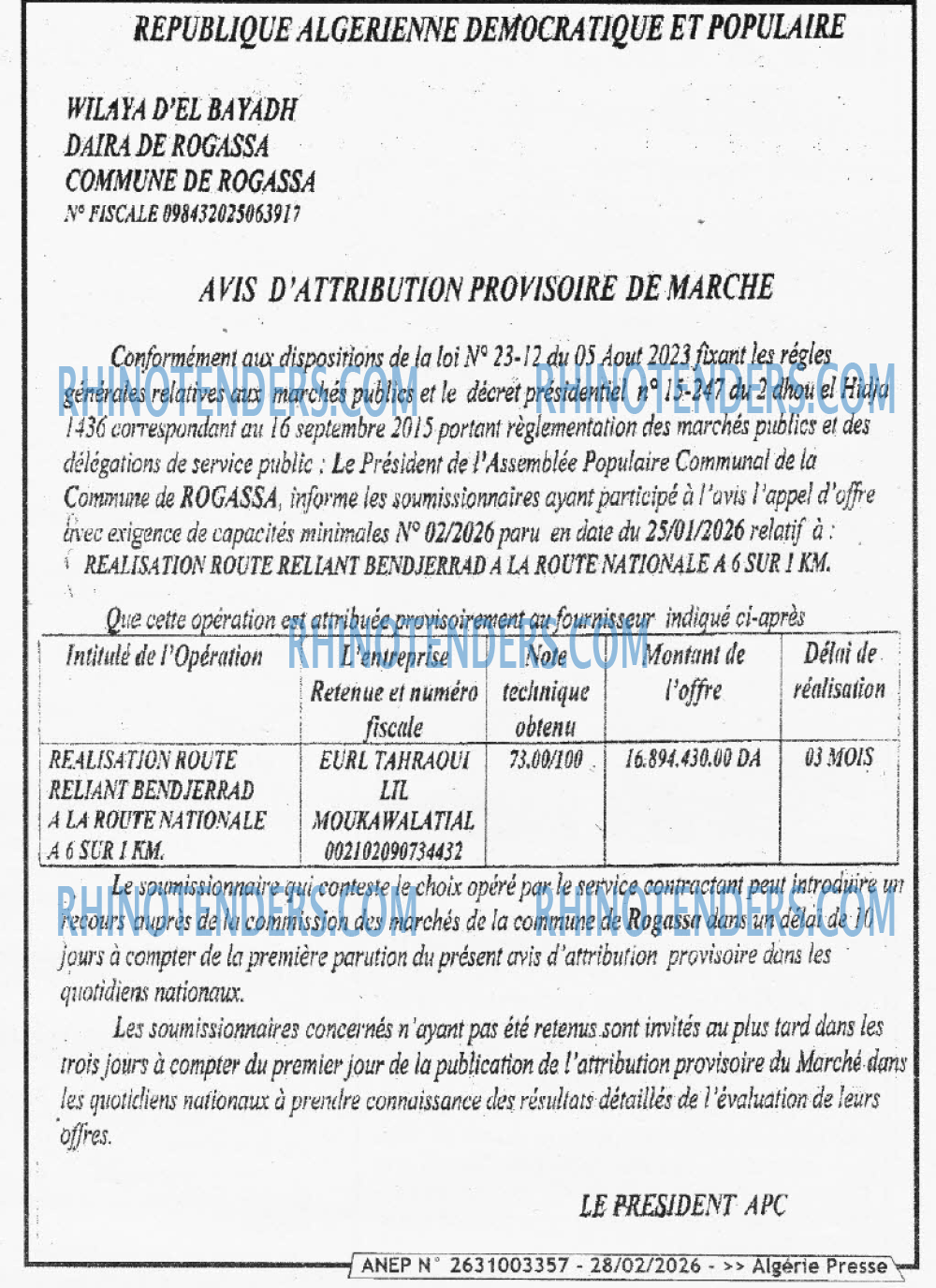 ALGERIE PRESSE