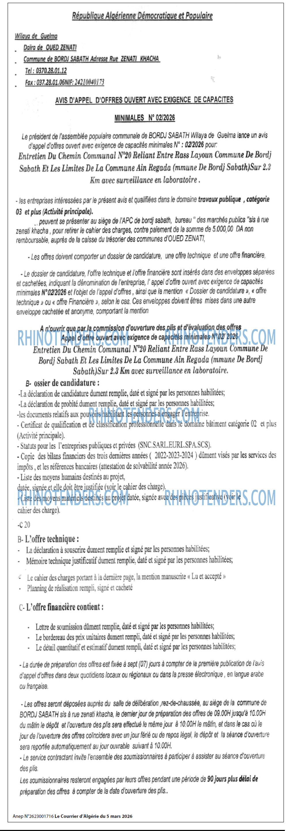 Le Courrier d'Algerie