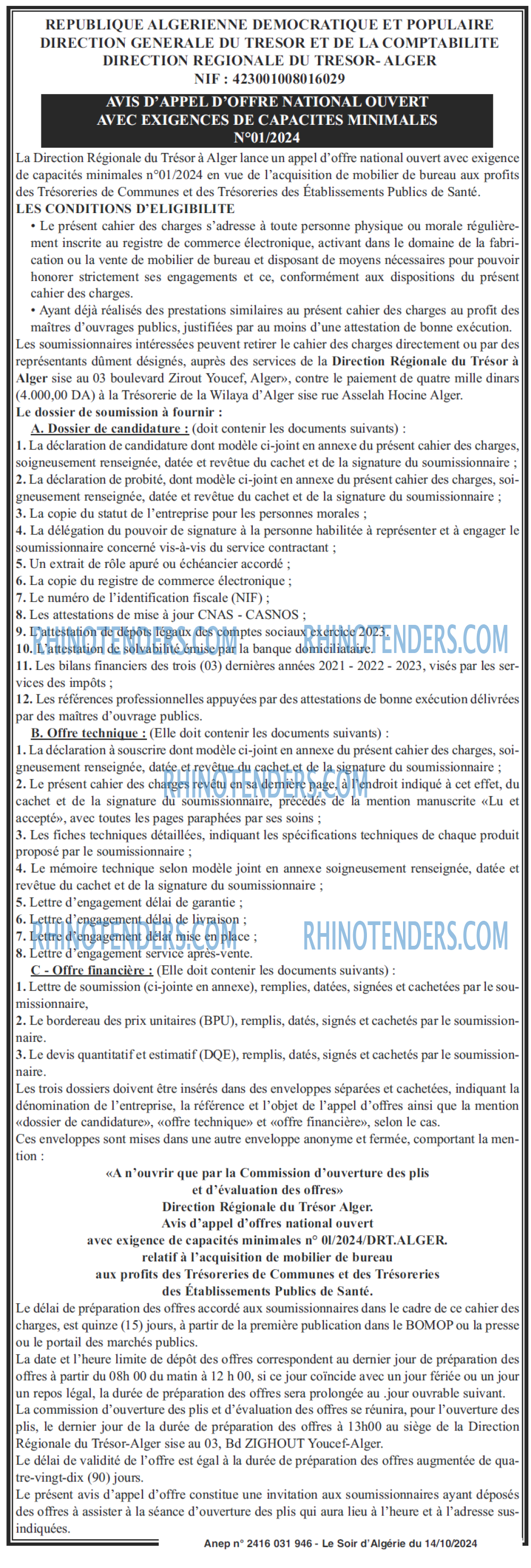 LE SOIR D'ALGERIE
