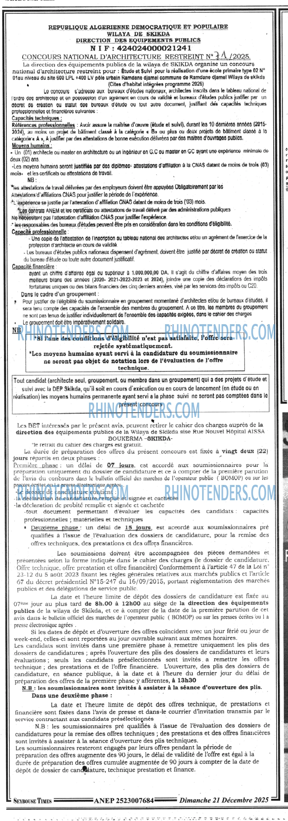 SEYBOUSSE TIMES