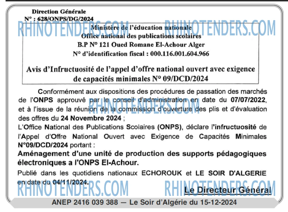LE SOIR D'ALGERIE
