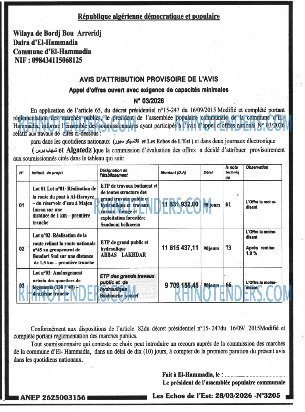 Les Echos de l'Est