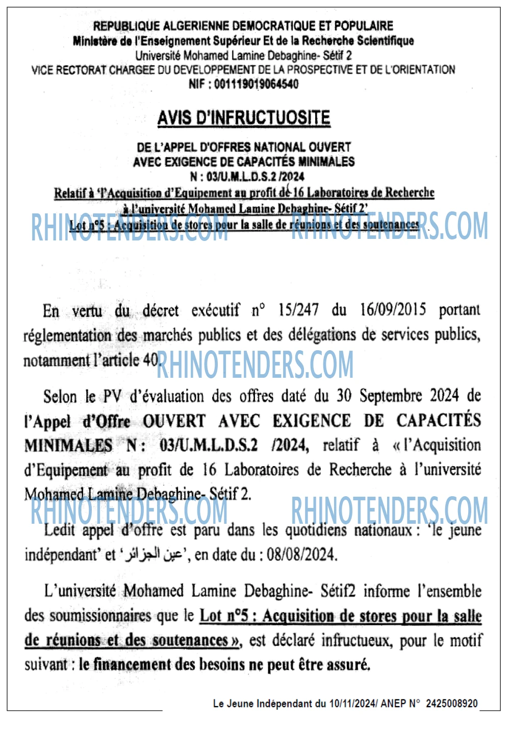 Le jeune indépendant