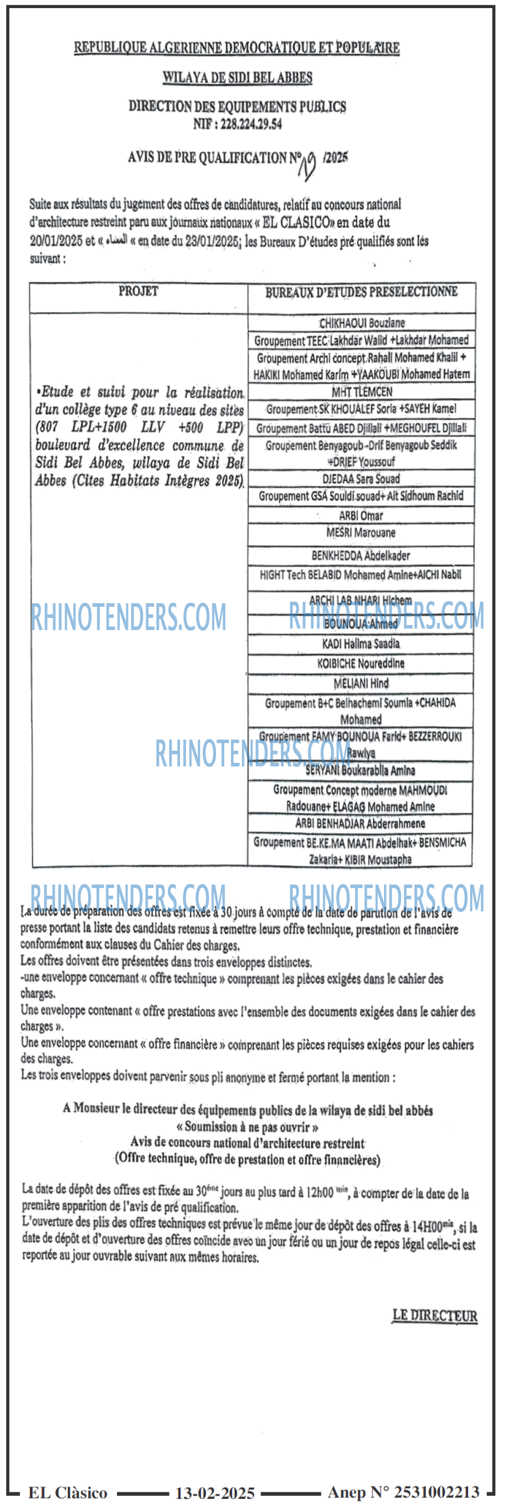 Rhinotenders