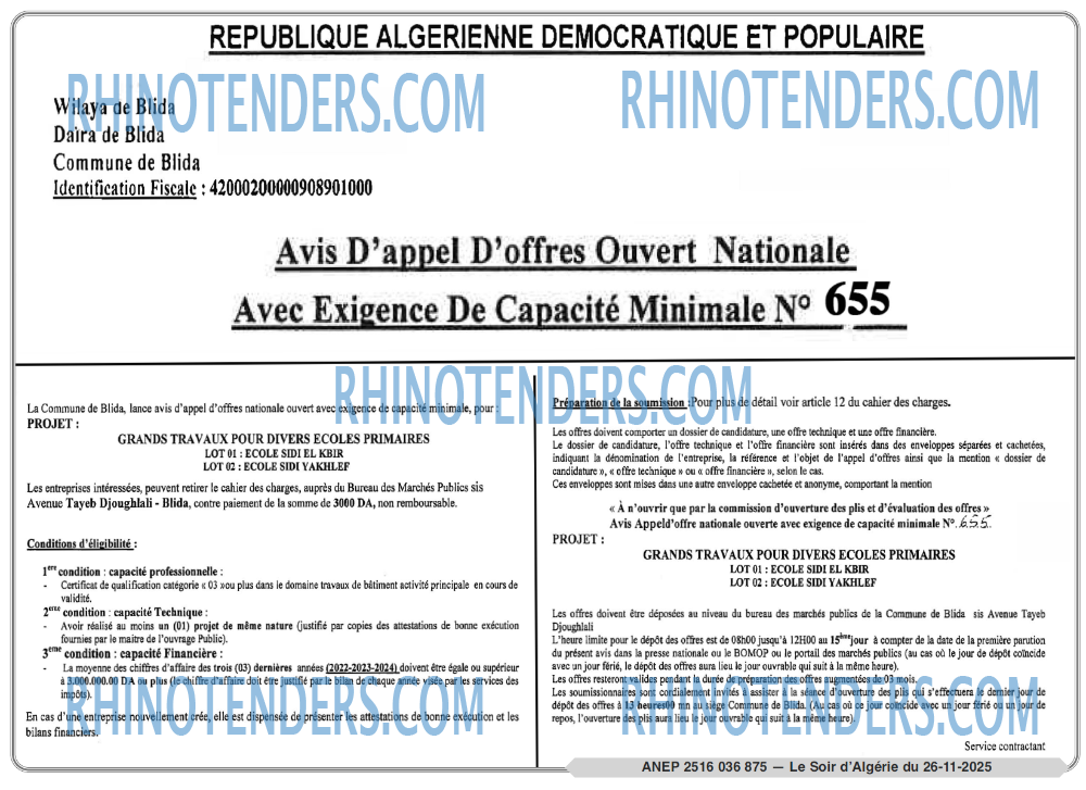 LE SOIR D'ALGERIE