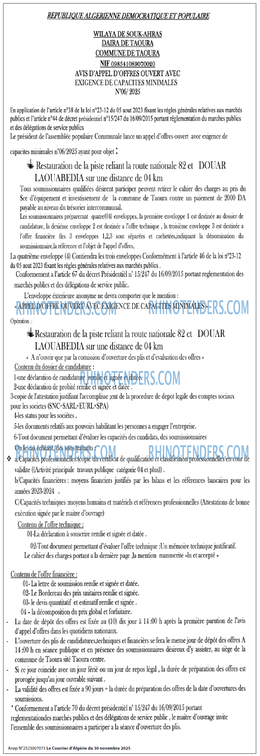 Le Courrier d'Algerie