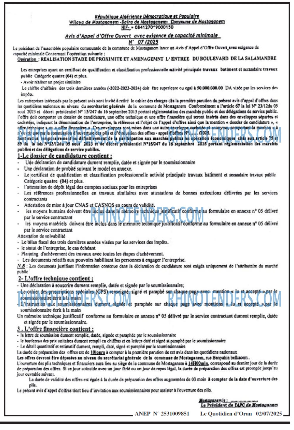 Le Quotidien d'Oran
