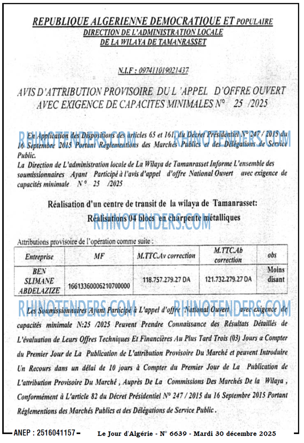 Le Jour d'Algérie