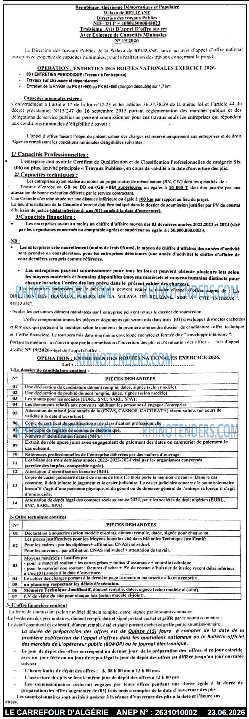 Le Carrefour d'Algérie