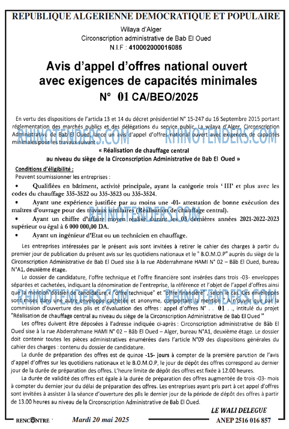 Le Courrier d'Algerie