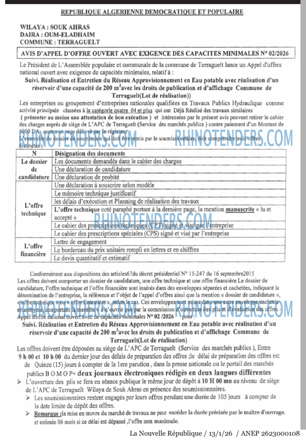 NOUVELLE REPUBLIQUE
