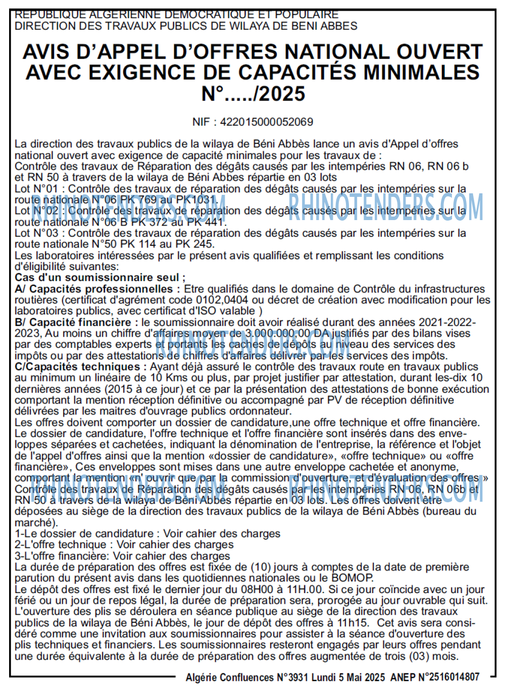 Algerie Confluence