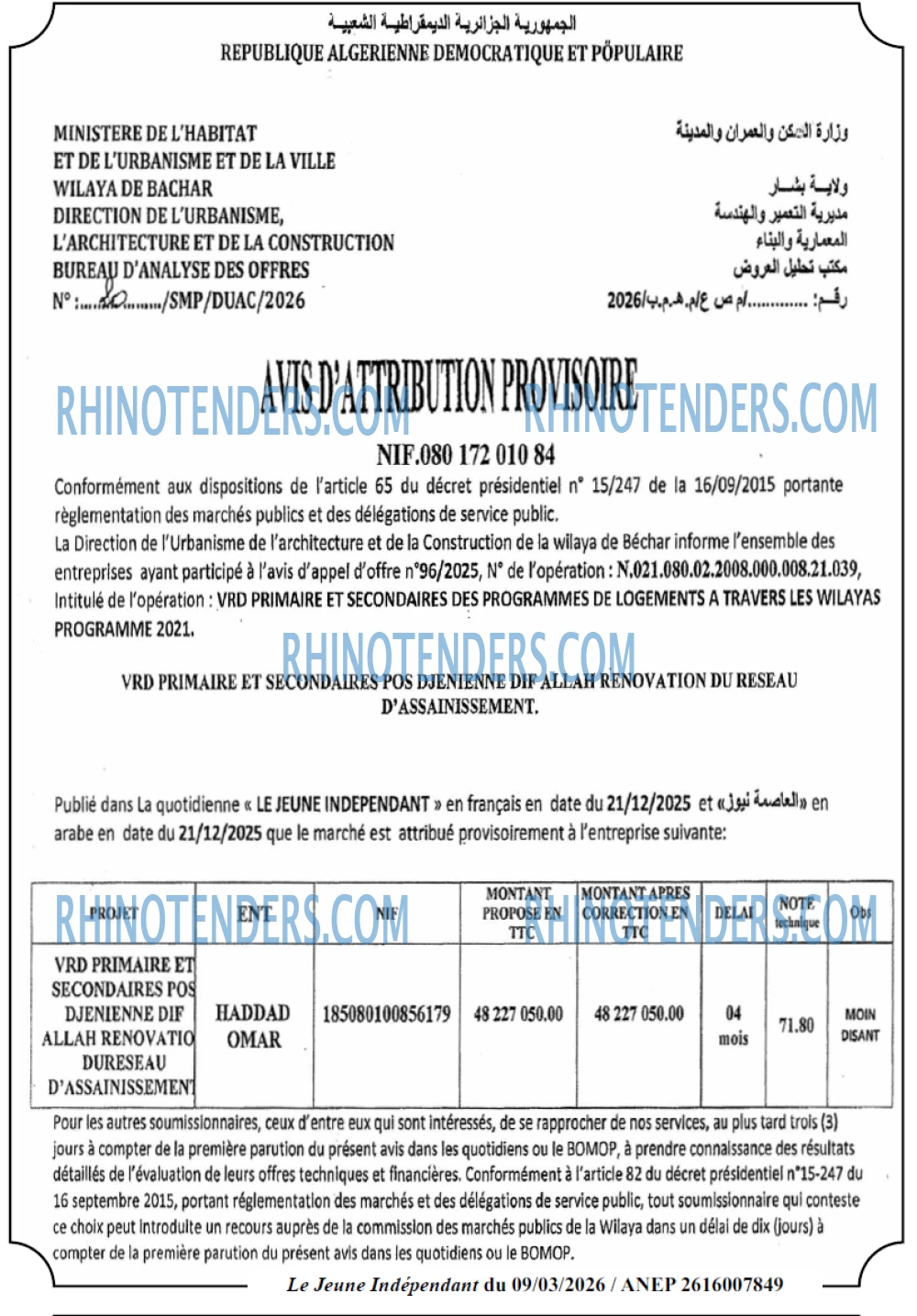 Jeune Independant