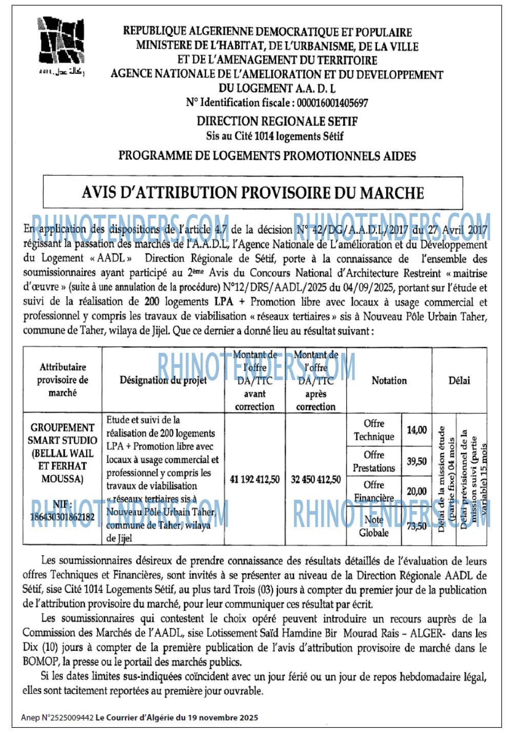 Le Courrier d'Algerie
