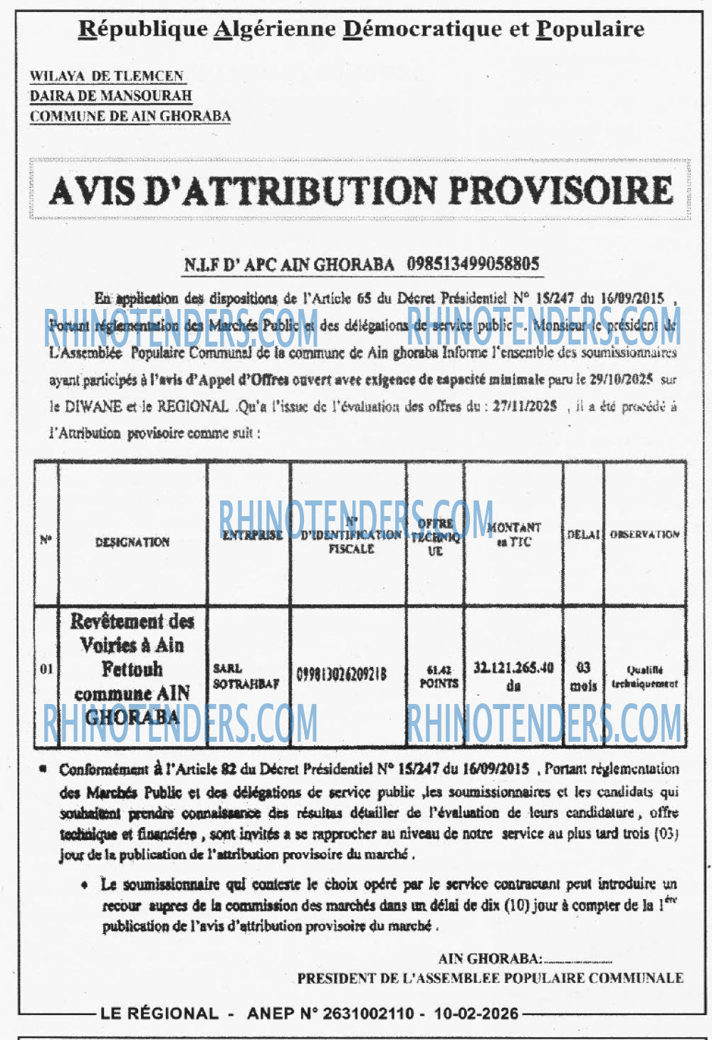 LE REGIONAL