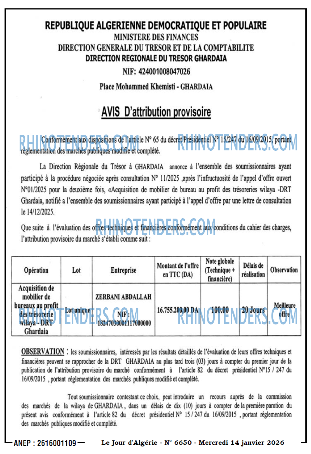 Le Jour d'Algérie