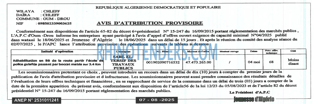 Jeunesse d'Algerie