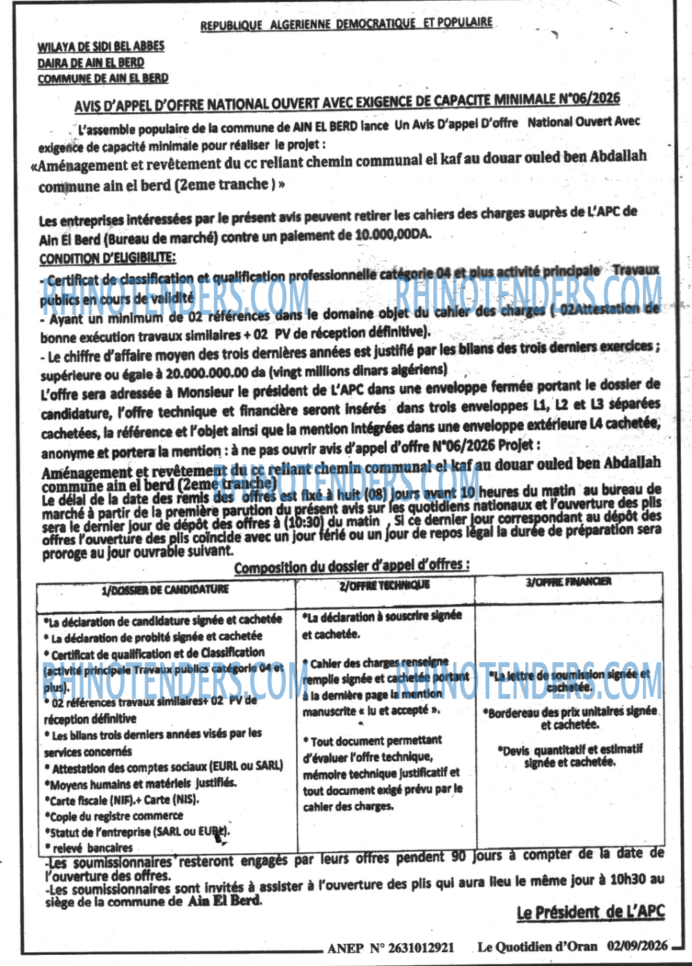 Le Quotidien d'Oran