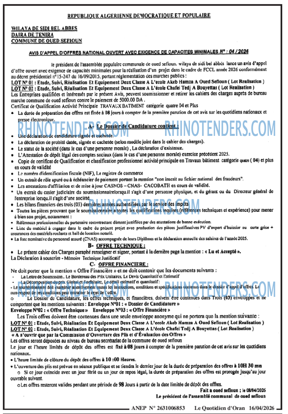 Le Quotidien d'Oran