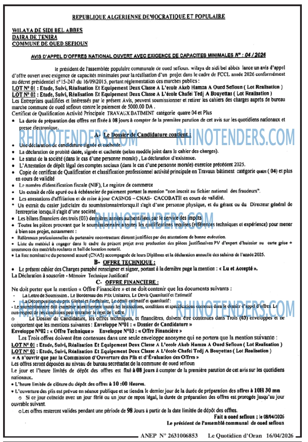 Le Quotidien d'Oran