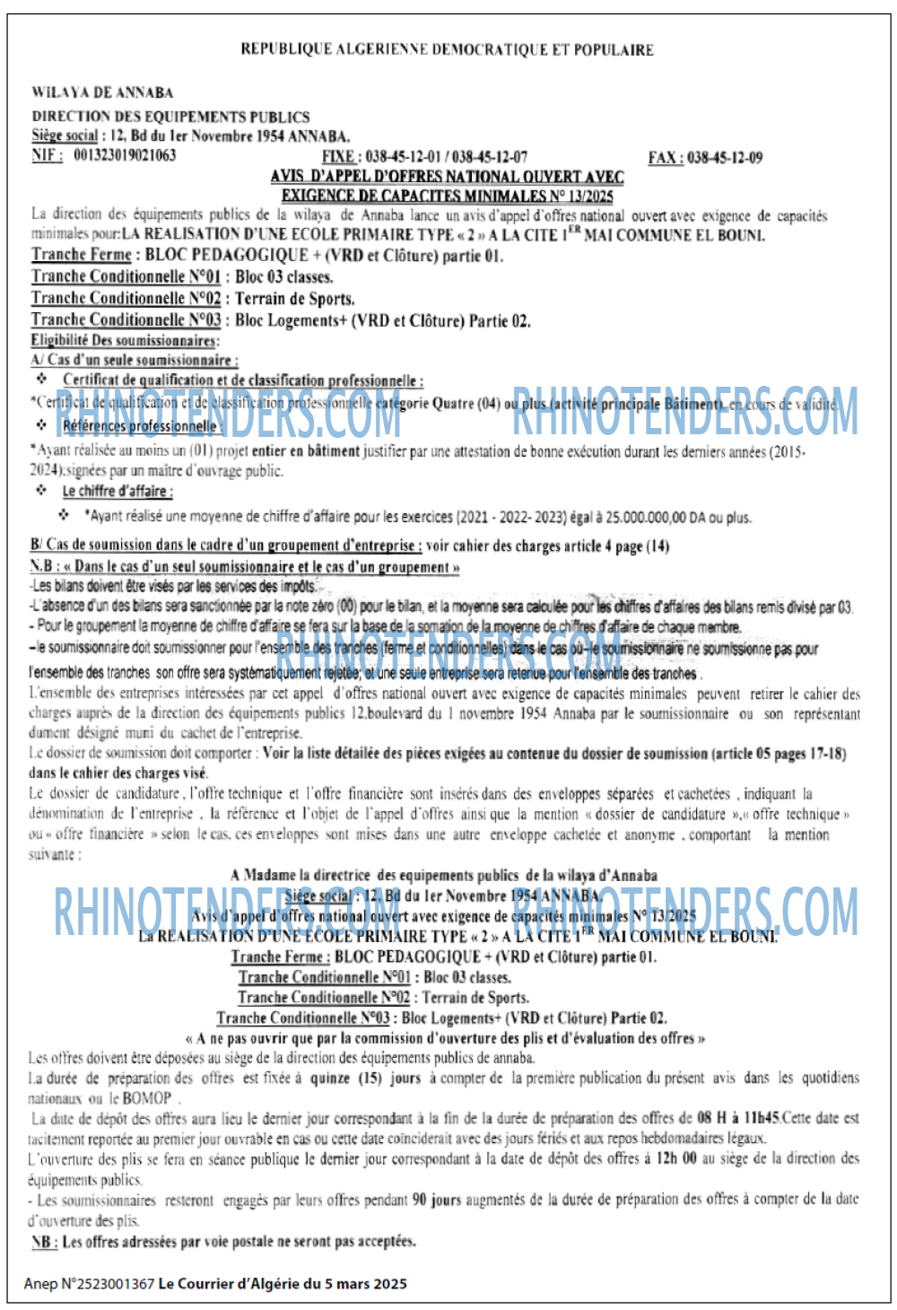Le Courrier d'Algerie