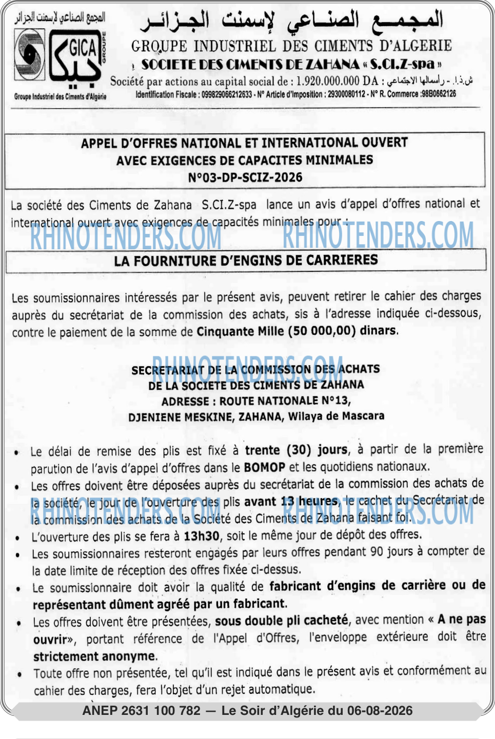 LE SOIR D'ALGERIE
