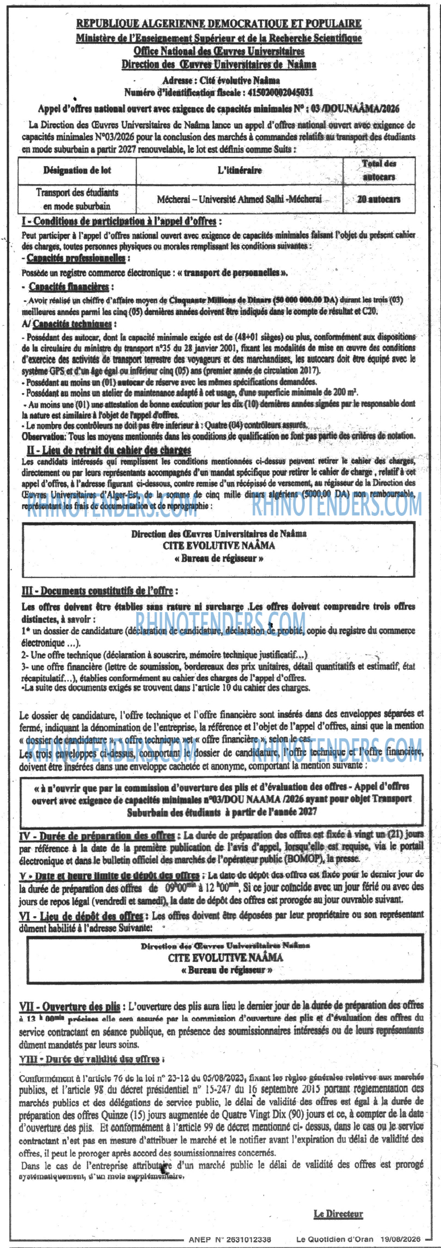 Le Quotidien d'Oran