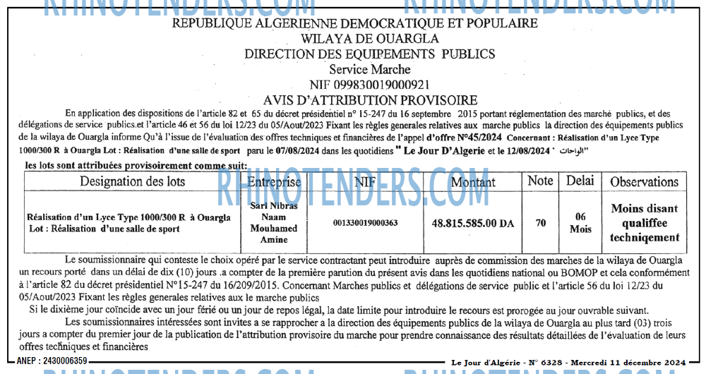 Le Jour d'Algérie