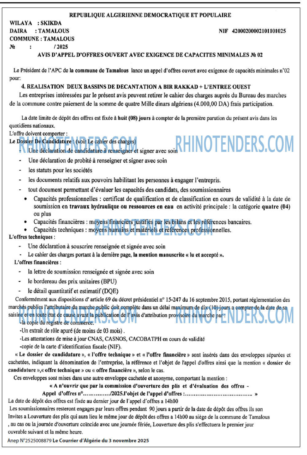 Le Courrier d'Algerie