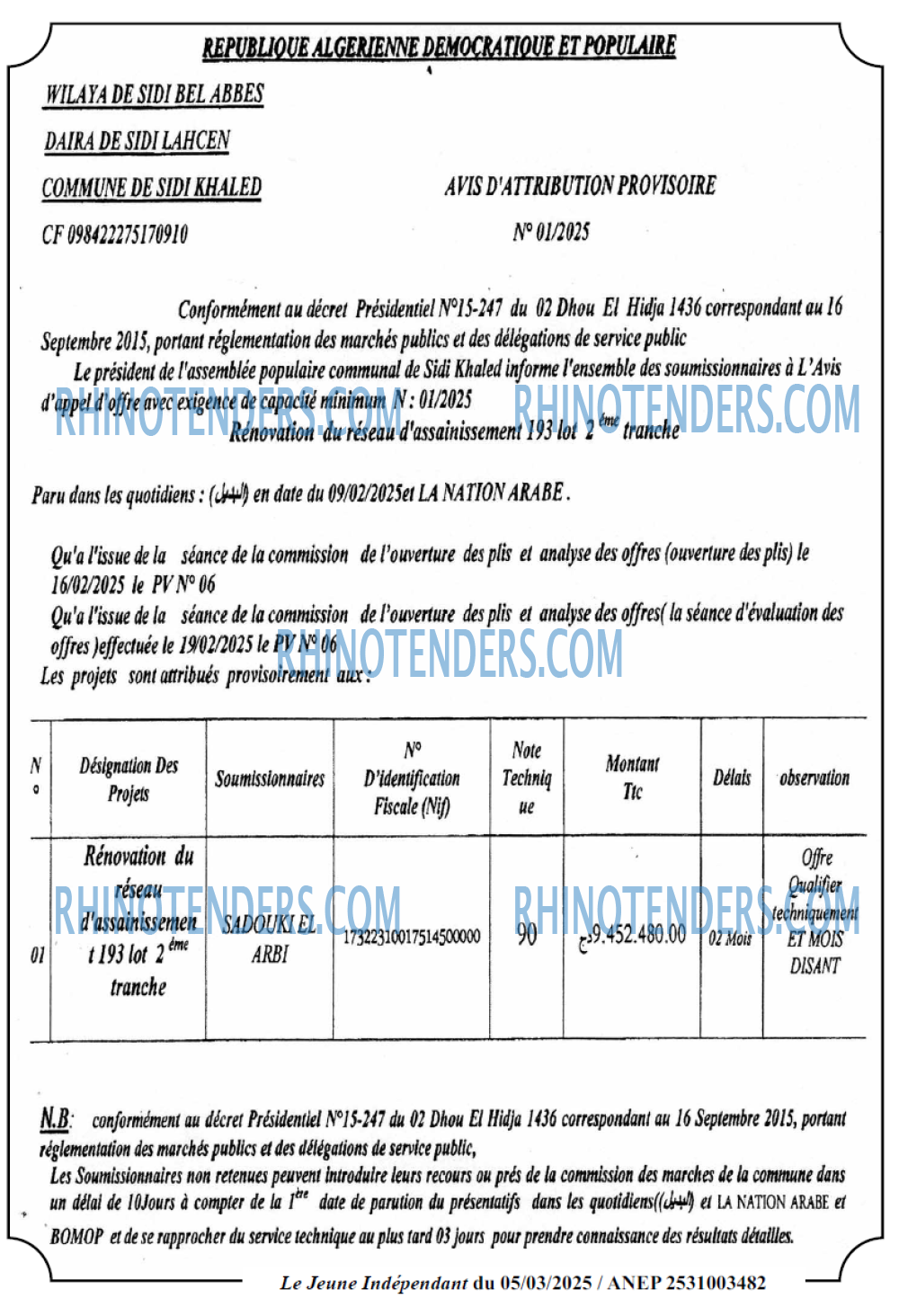 Le jeune indépendant