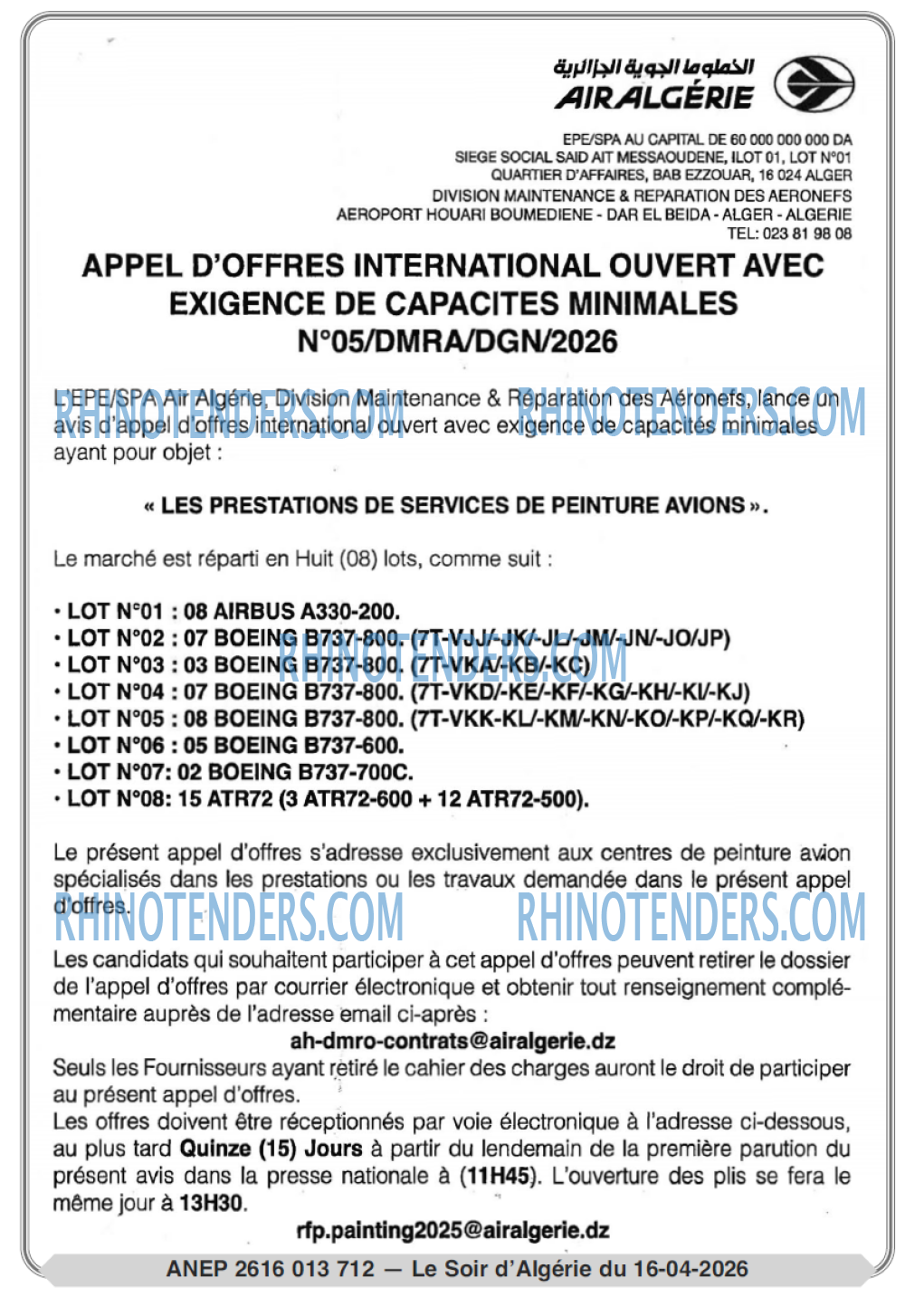 LE SOIR D'ALGERIE