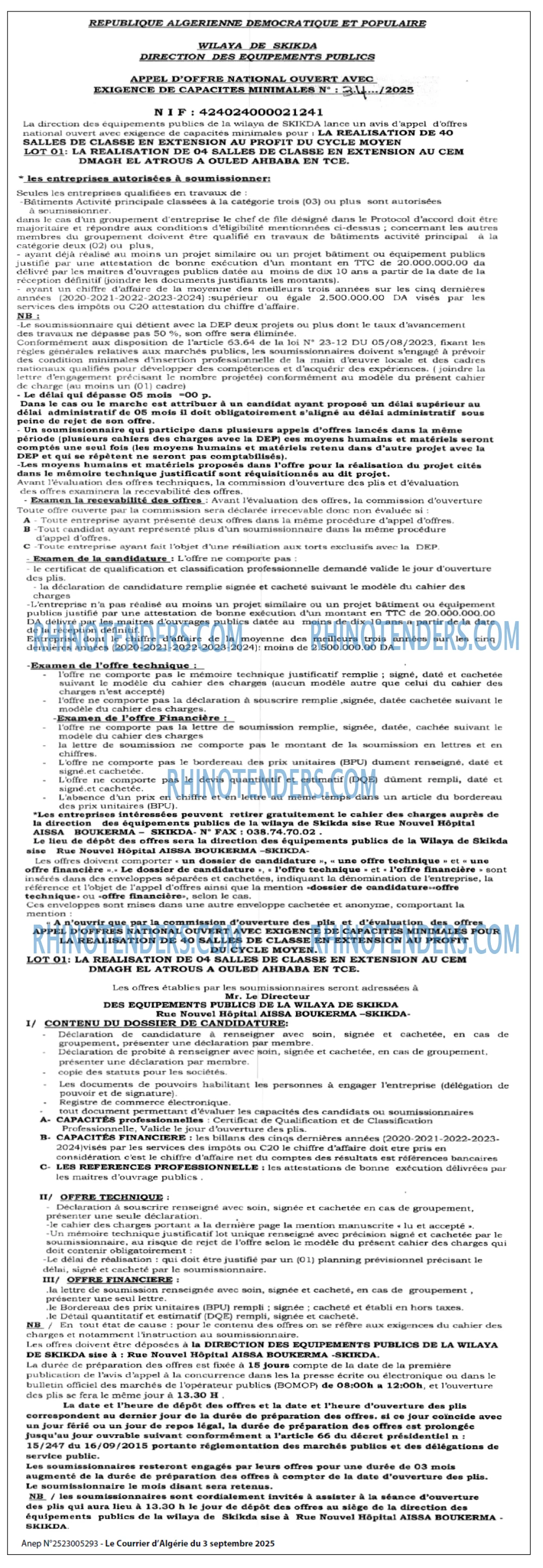 Le Courrier d'Algerie