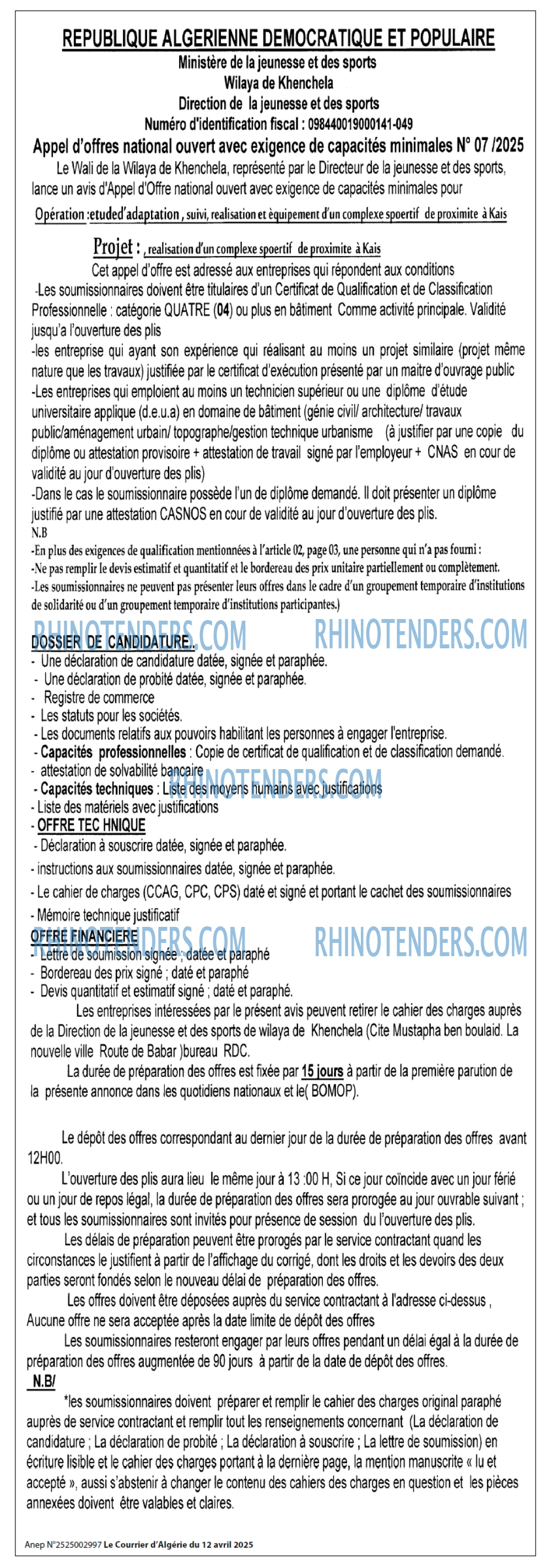 Le Courrier d'Algerie