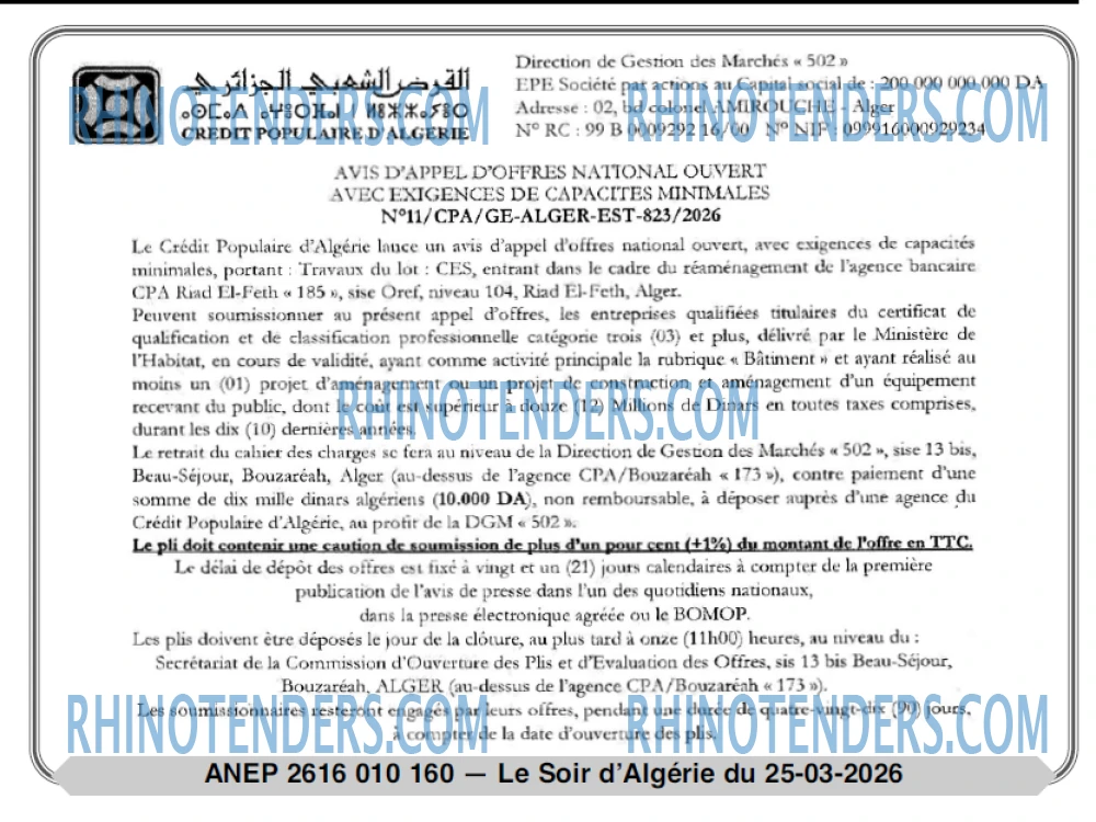 LE SOIR D'ALGERIE