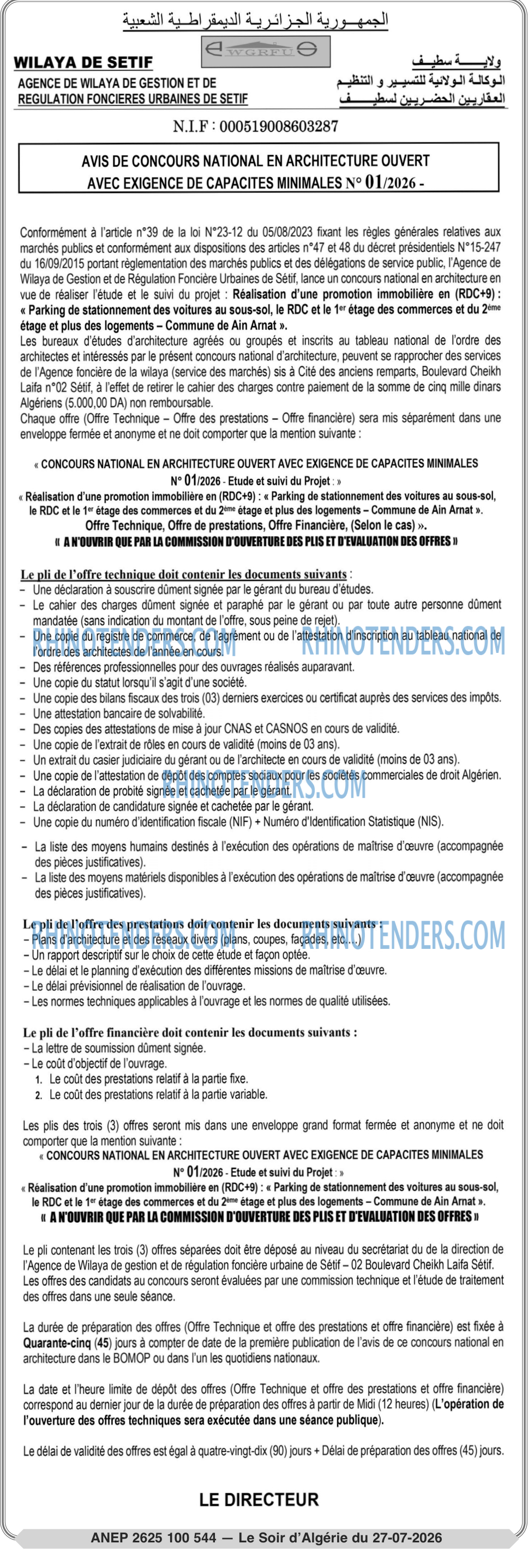 LE SOIR D'ALGERIE