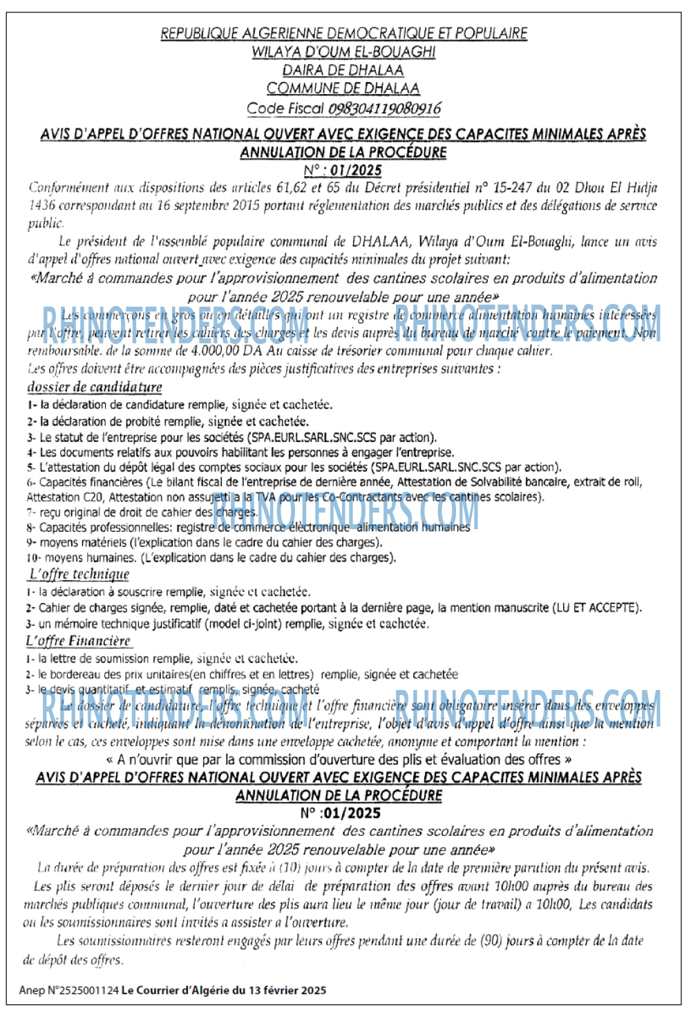 Le Courrier d'Algerie
