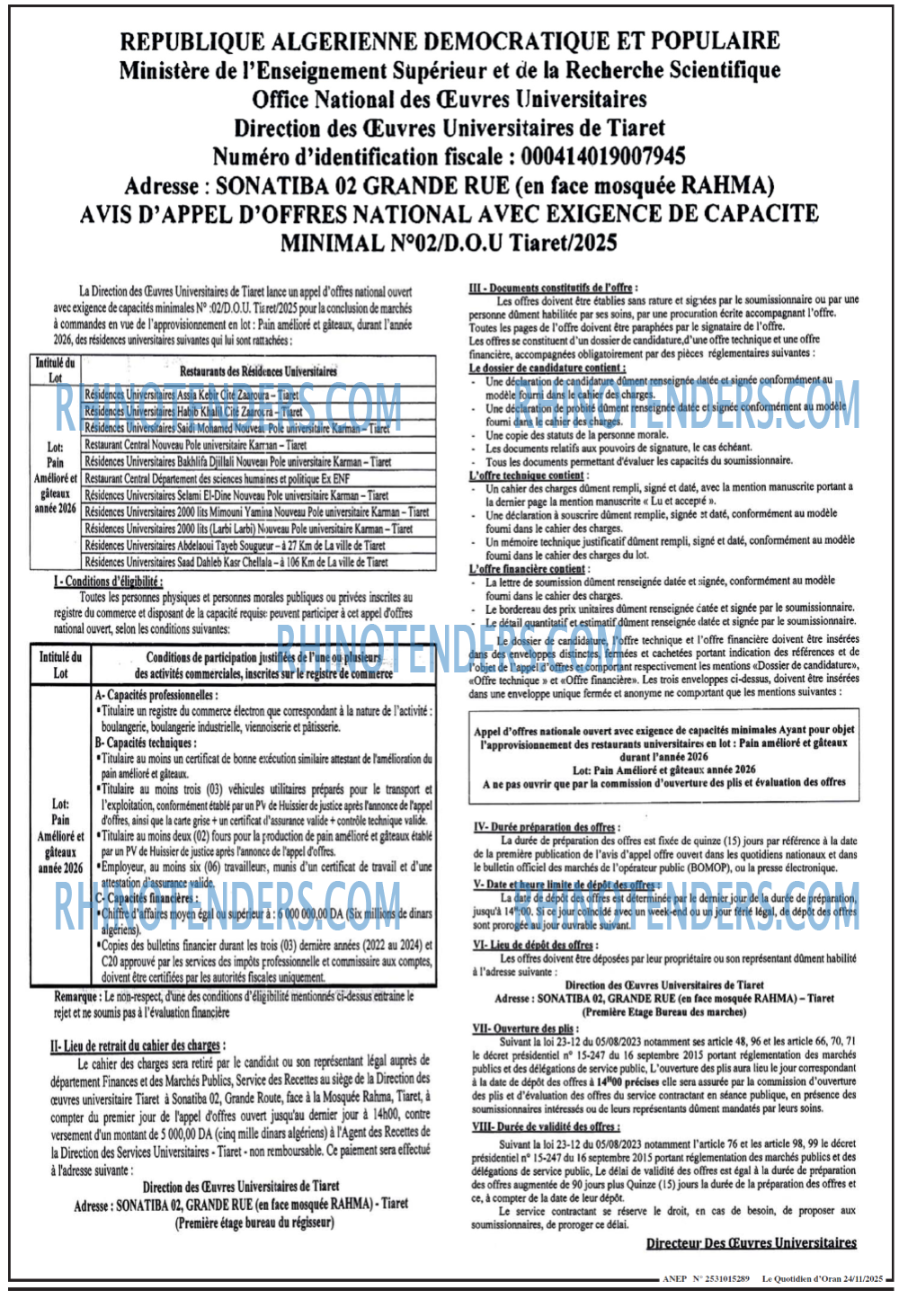 Le Quotidien d'Oran