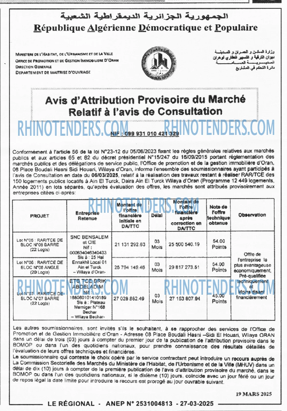 LE REGIONAL