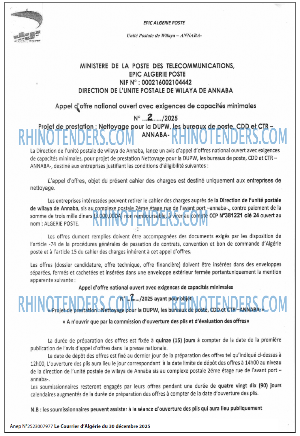 Le Courrier d'Algerie