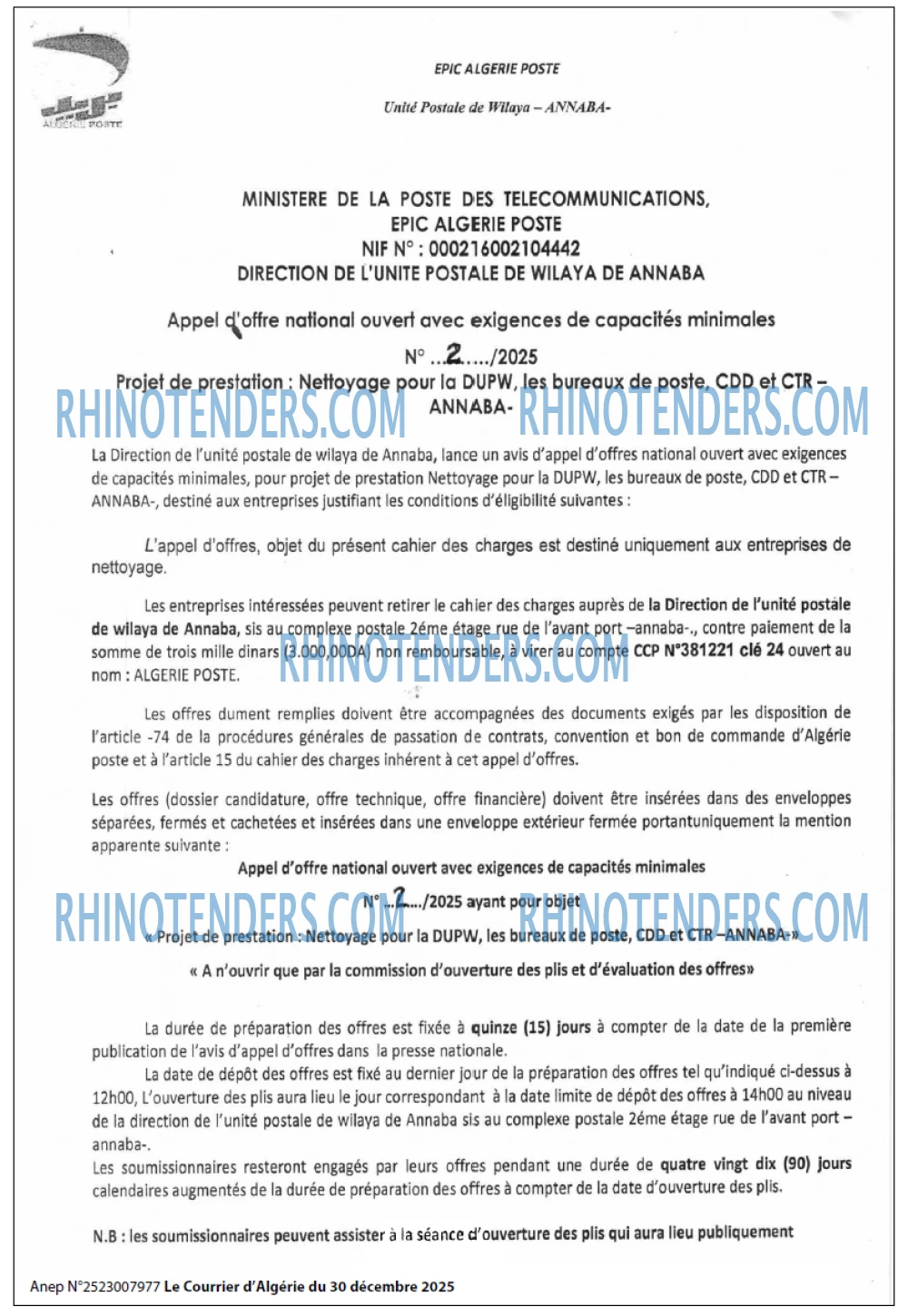 Le Courrier d'Algerie