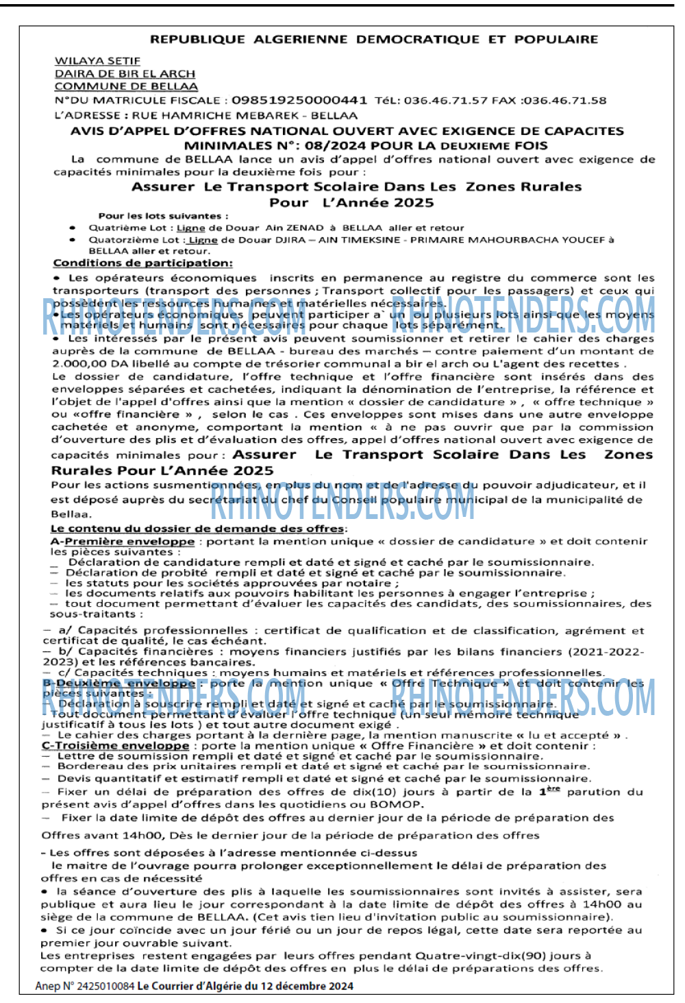 Le Courrier d'Algerie